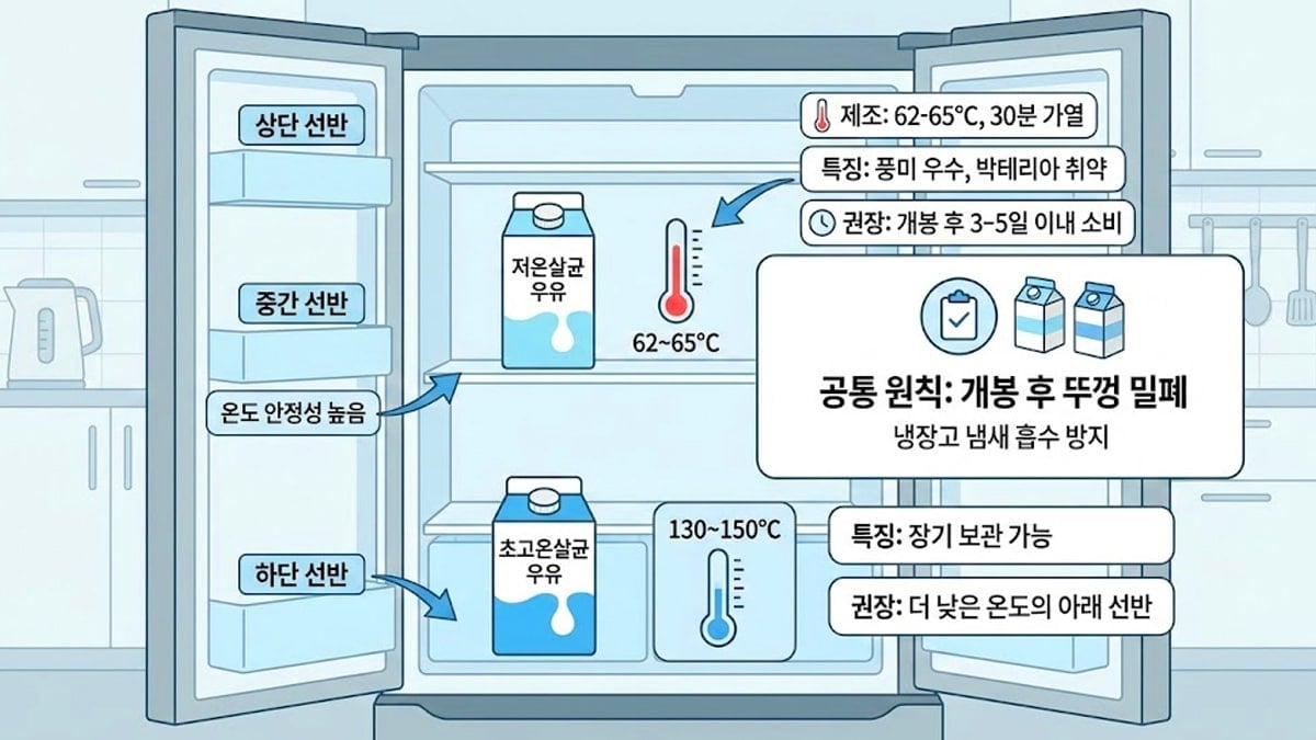 우유 보관 방법