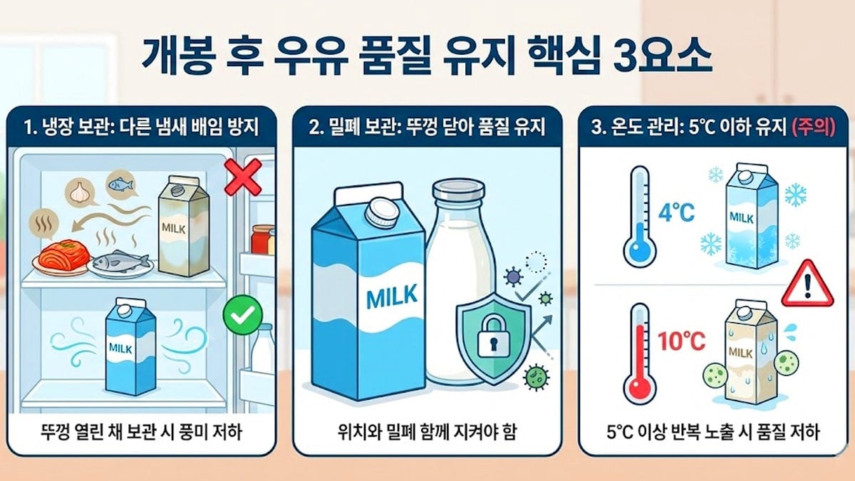 우유 보관 방법