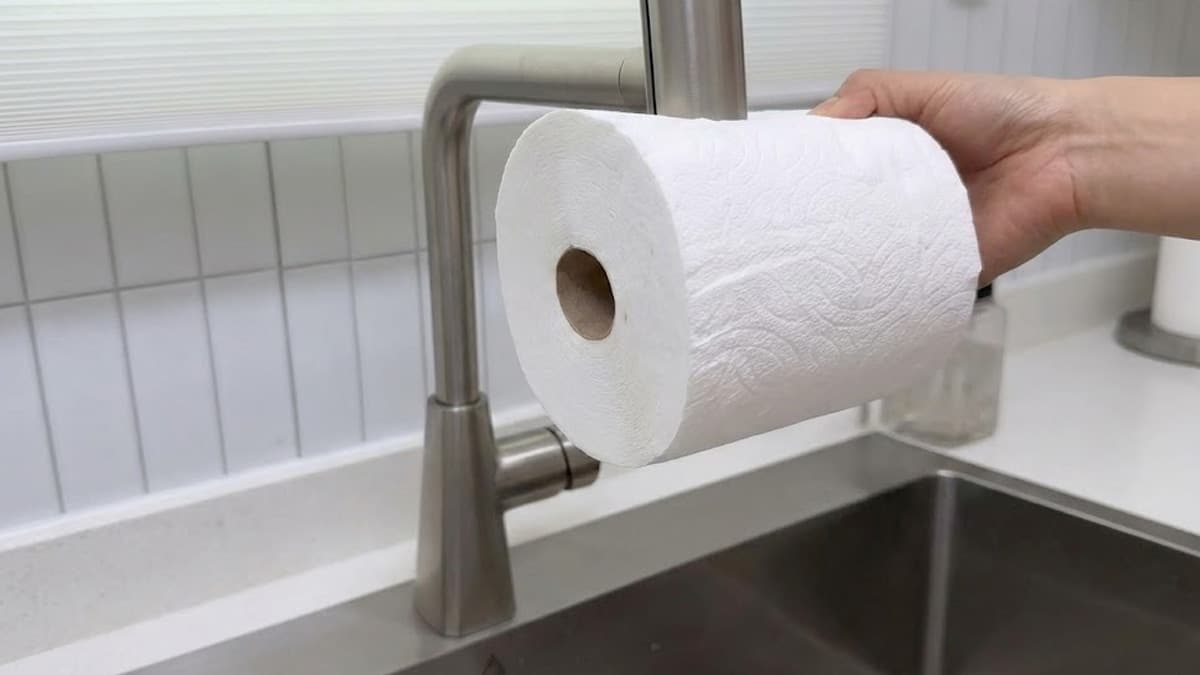 키친타월 반으로 잘라서 사용 키친타월 반으로 잘라서 사용