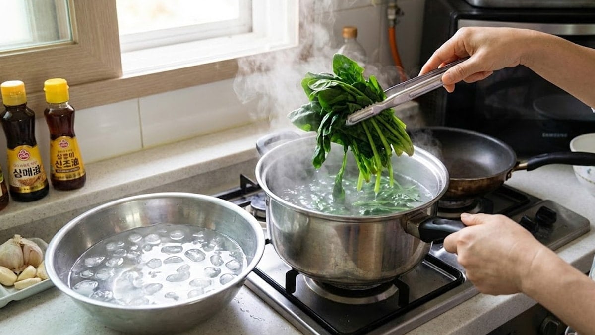 더 이상 시금치 데치지 마세요…‘이 방법’이면 5분 만에 완성 됩니다