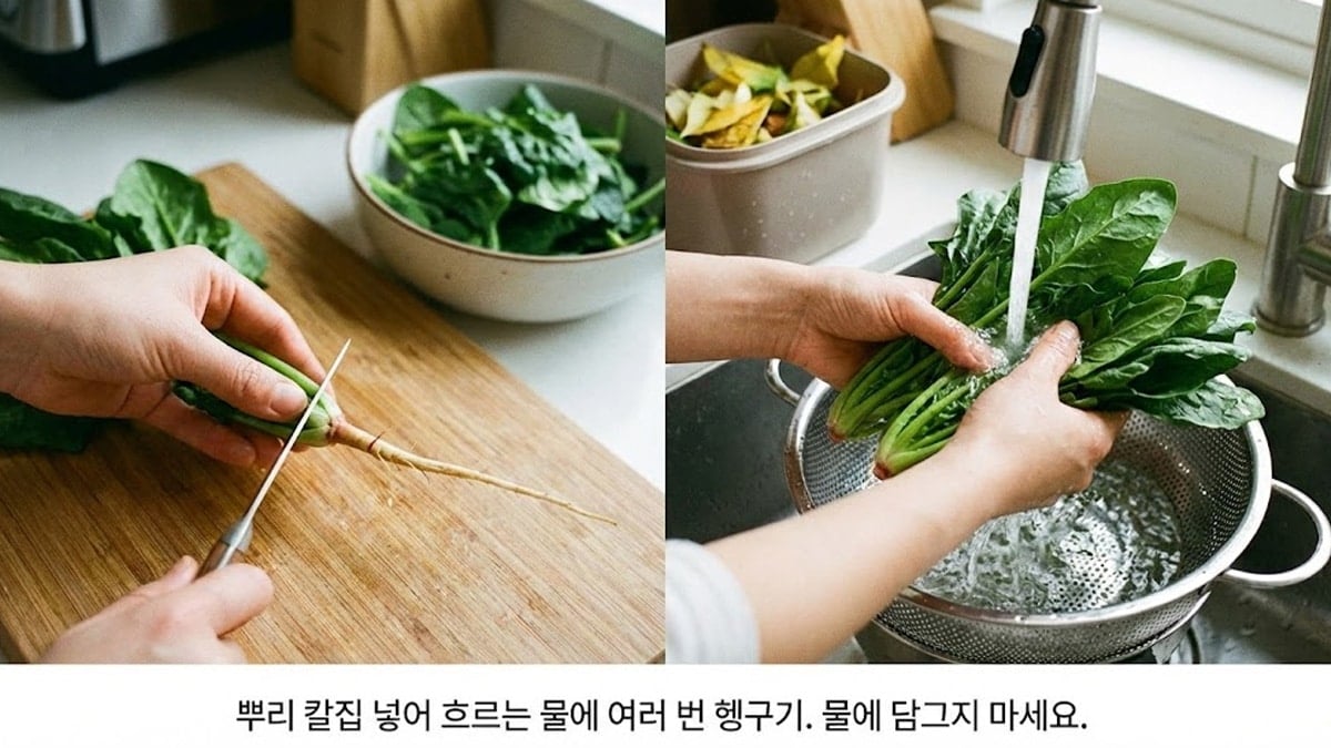시금치 손질하는 법 시금치 손질하는 법