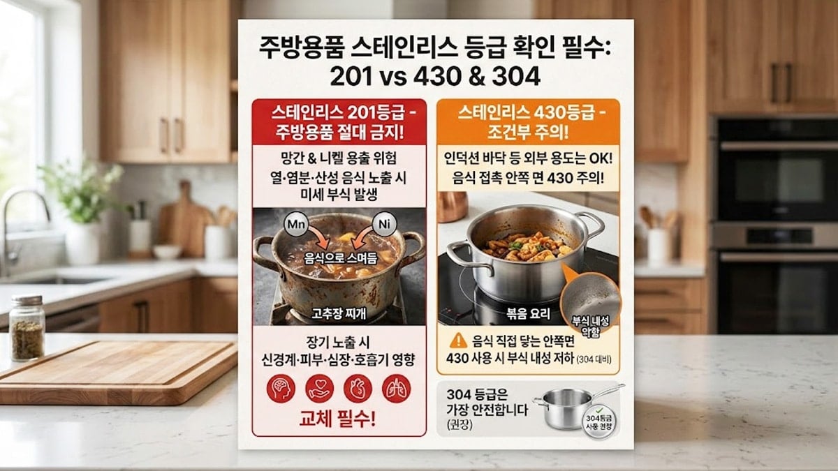 스테인리스 용품 등급 스테인리스 용품 등급