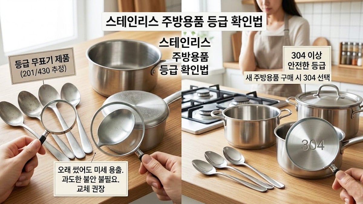 스테인리스 용품 등급 스테인리스 용품 등급