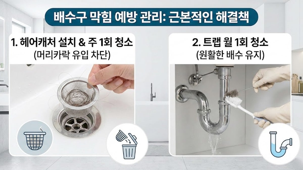 하수구 막힘 예방 관리법