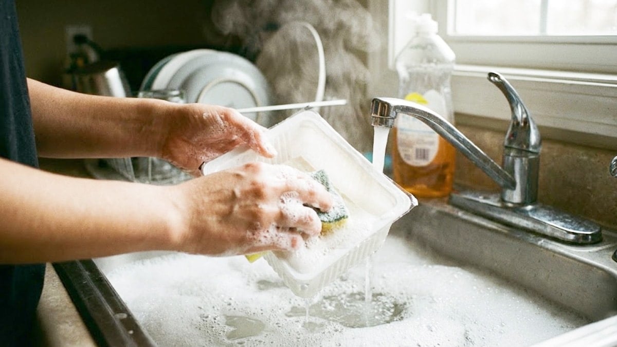 두부 용기 세척법