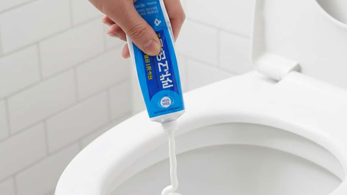 치약 변기청소 치약 변기청소