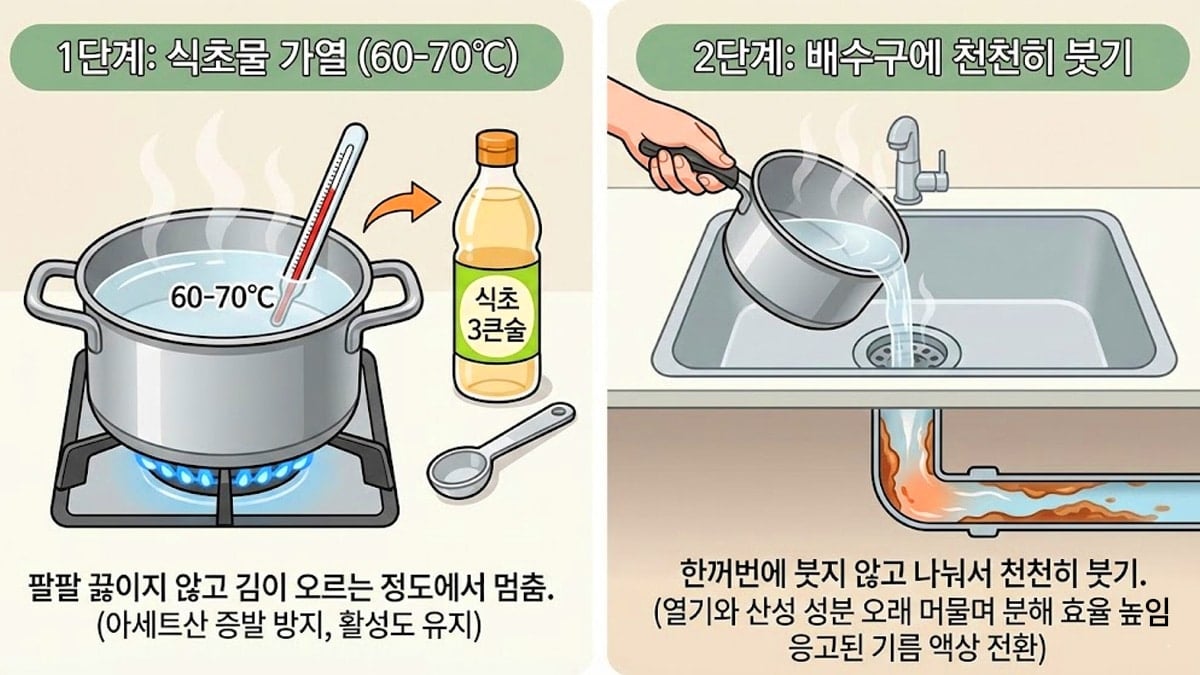 싱크대 배수구 청소법
