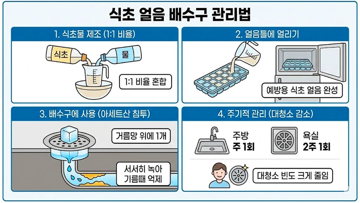 싱크대 배수구 청소법