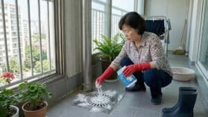 베란다 우수관 청소법