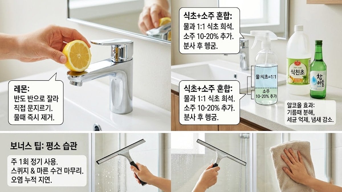 레몬, 식초, 소주 활용법 레몬, 식초, 소주 활용법