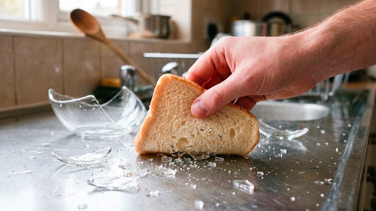 깨진 유리 파편 제거 방법