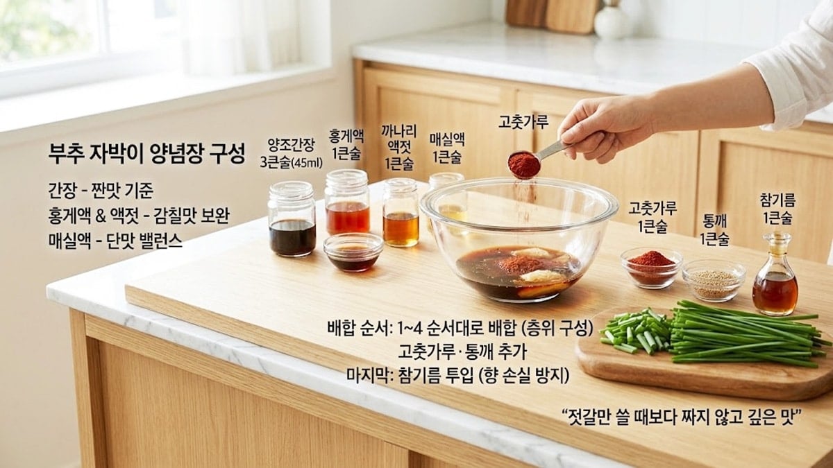 부추 자박이 레시피