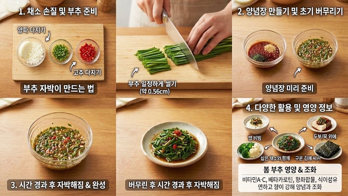 부추 자박이 레시피