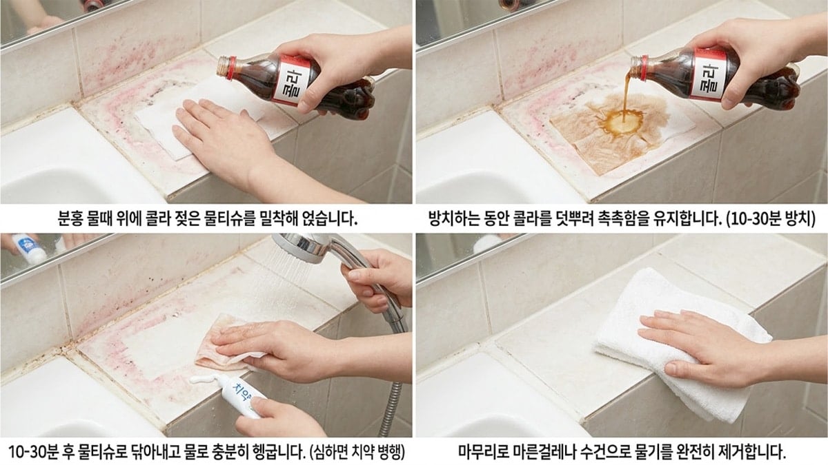 욕실 물때 제거 방법