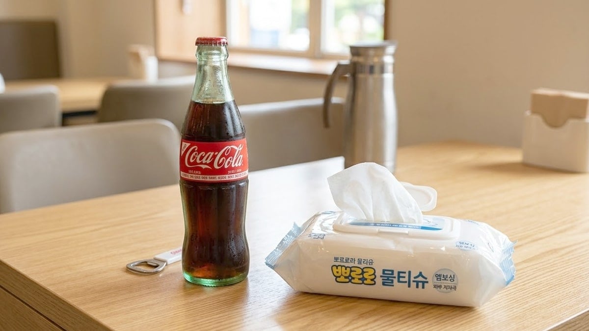 콜라와 물티슈