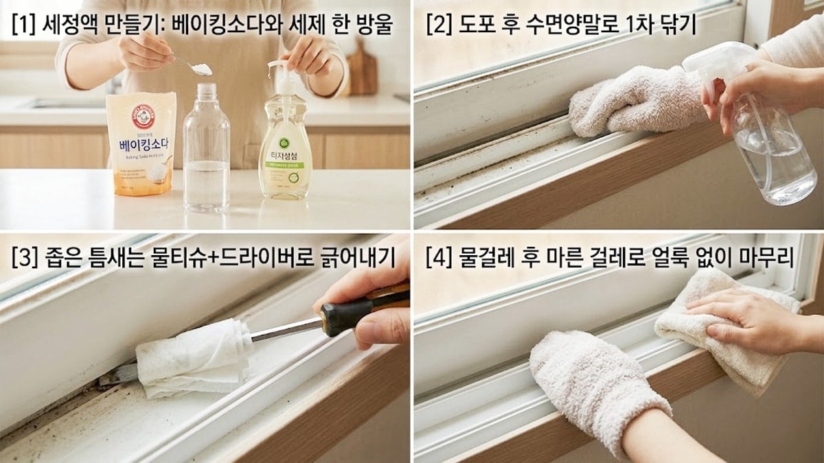 수면양말 창틀 청소