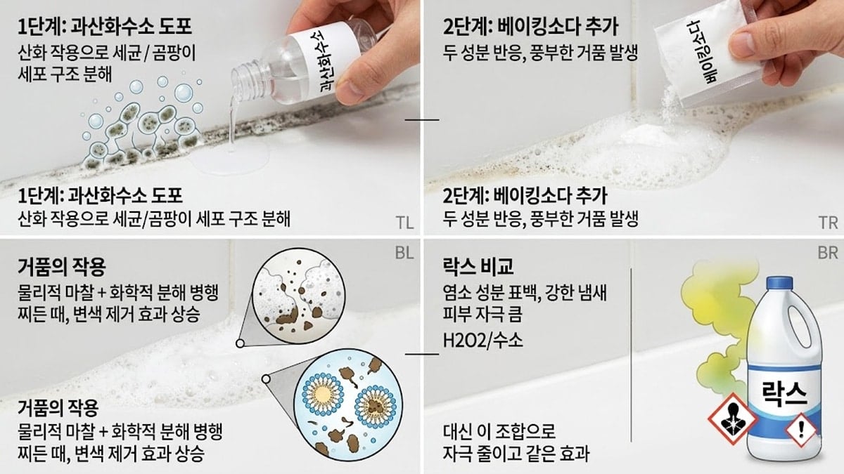 과산화수소로 화장실 곰팡이 제거