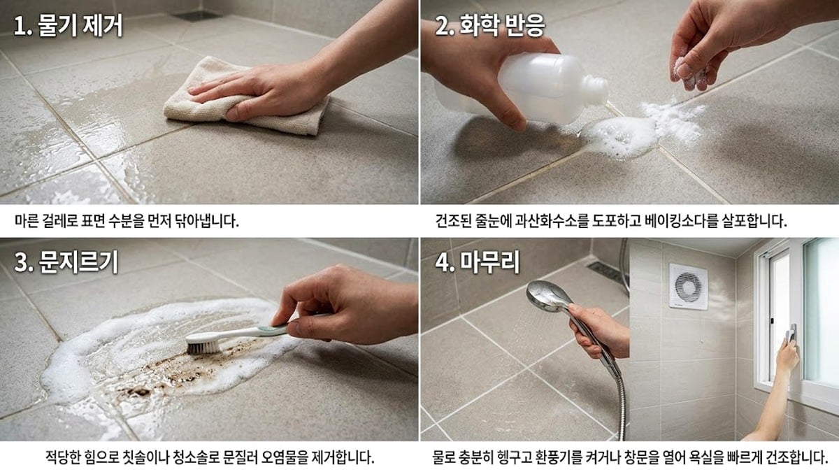 과산화수소로 화장실 곰팡이 제거