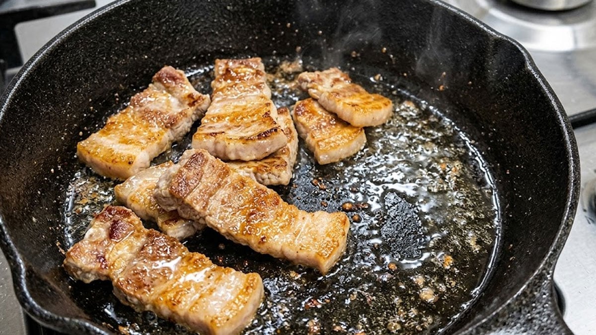 삼겹살 돼지기름