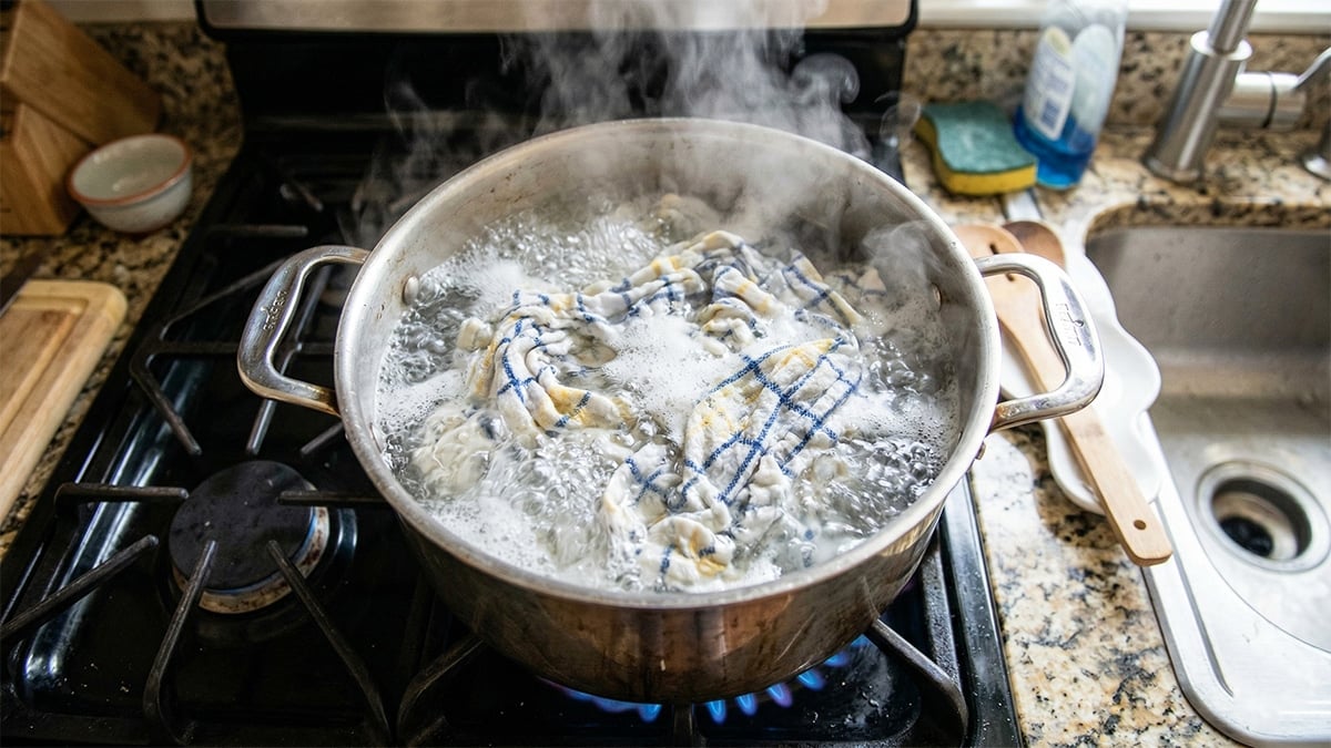 행주 열탕소독 행주 열탕소독