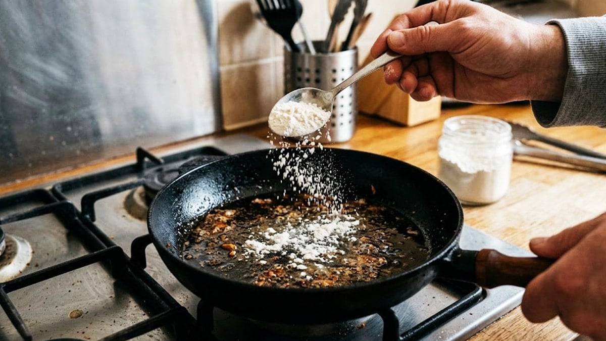 밀가루로 기름때 제거하는 법