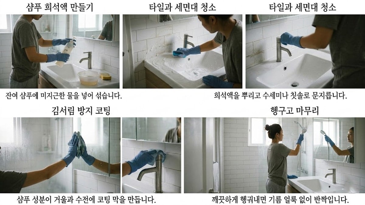 남은 샴푸 활용법