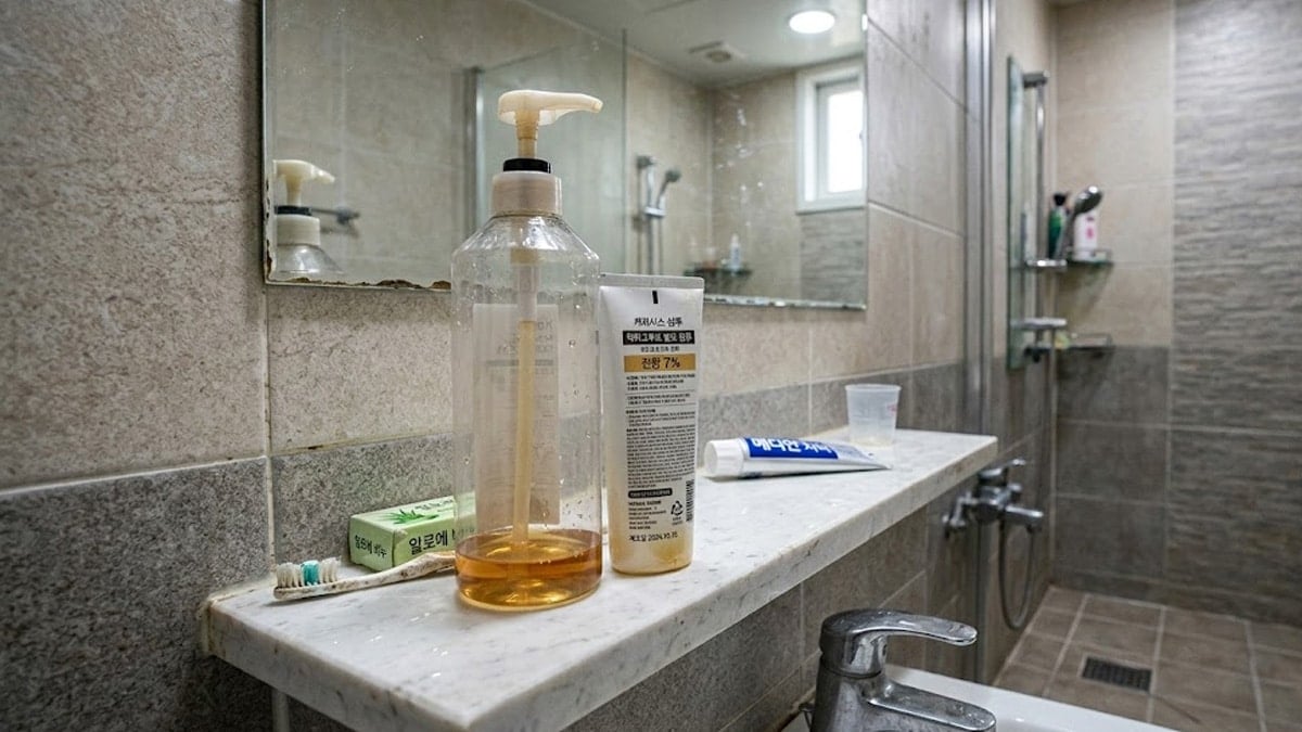 거의 다 쓰고 남은 샴푸