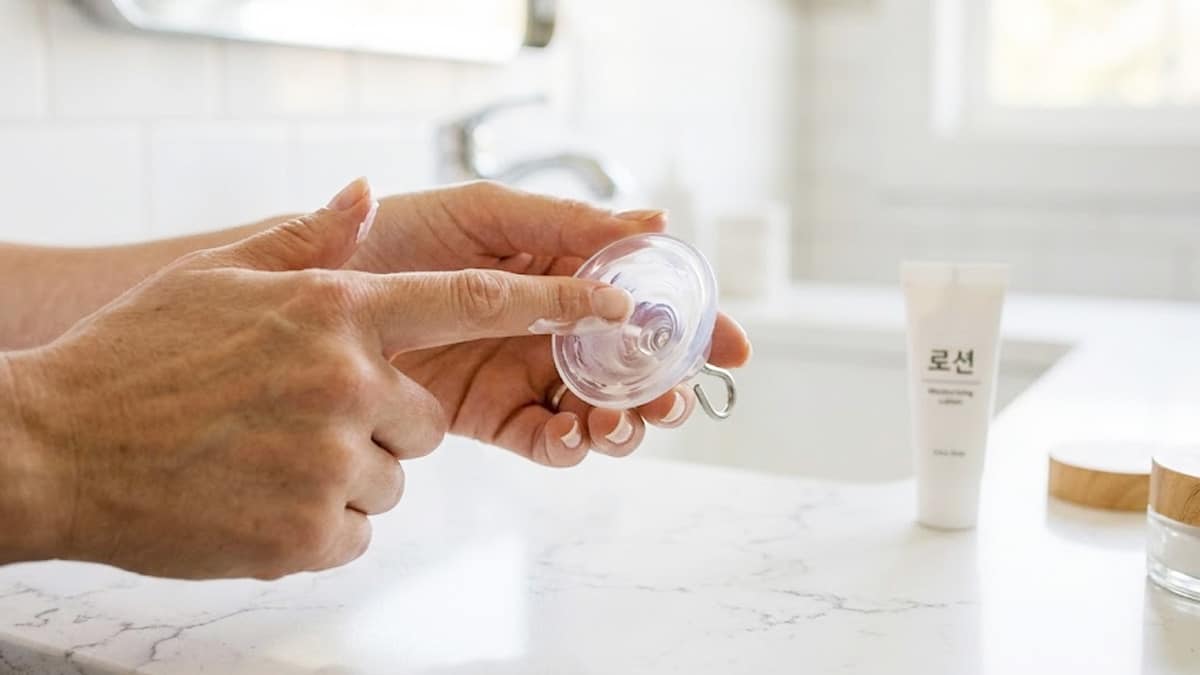 흡착판에 로션 흡착판에 로션