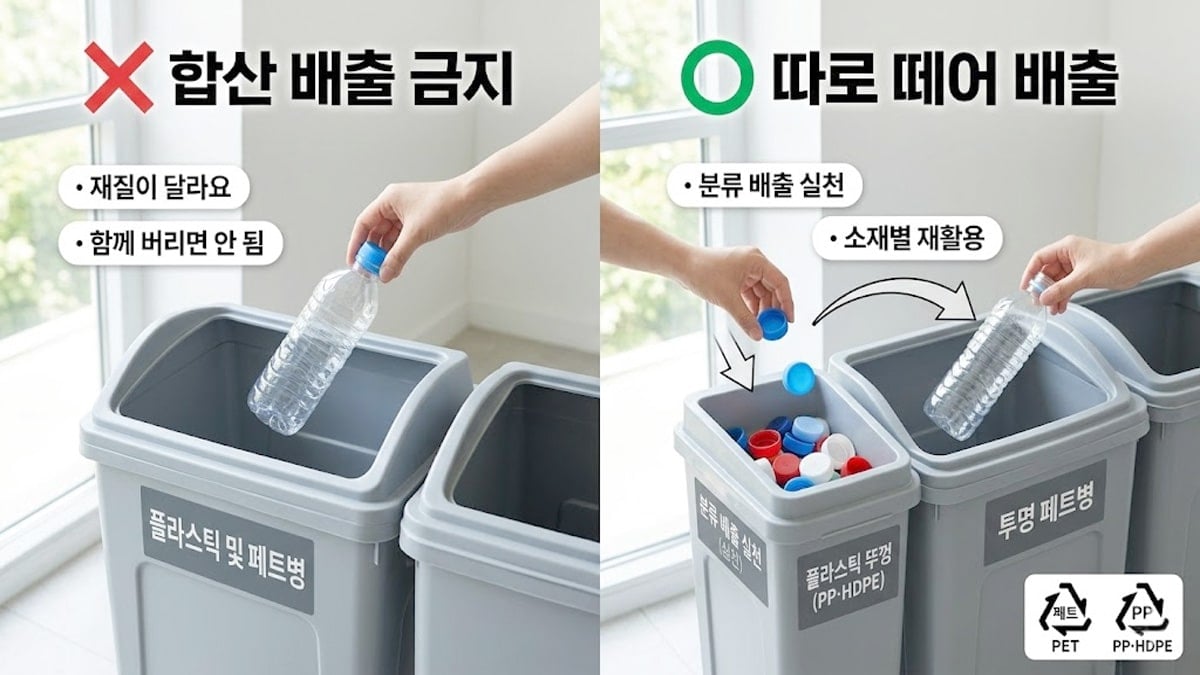 페트병 뚜껑 분리배출 페트병 뚜껑 분리배출