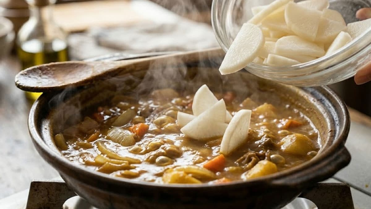 무 그냥 먹지 말고 카레에 넣어보세요…’이 조합’ 하나로 효과가 완전히 달라집니다