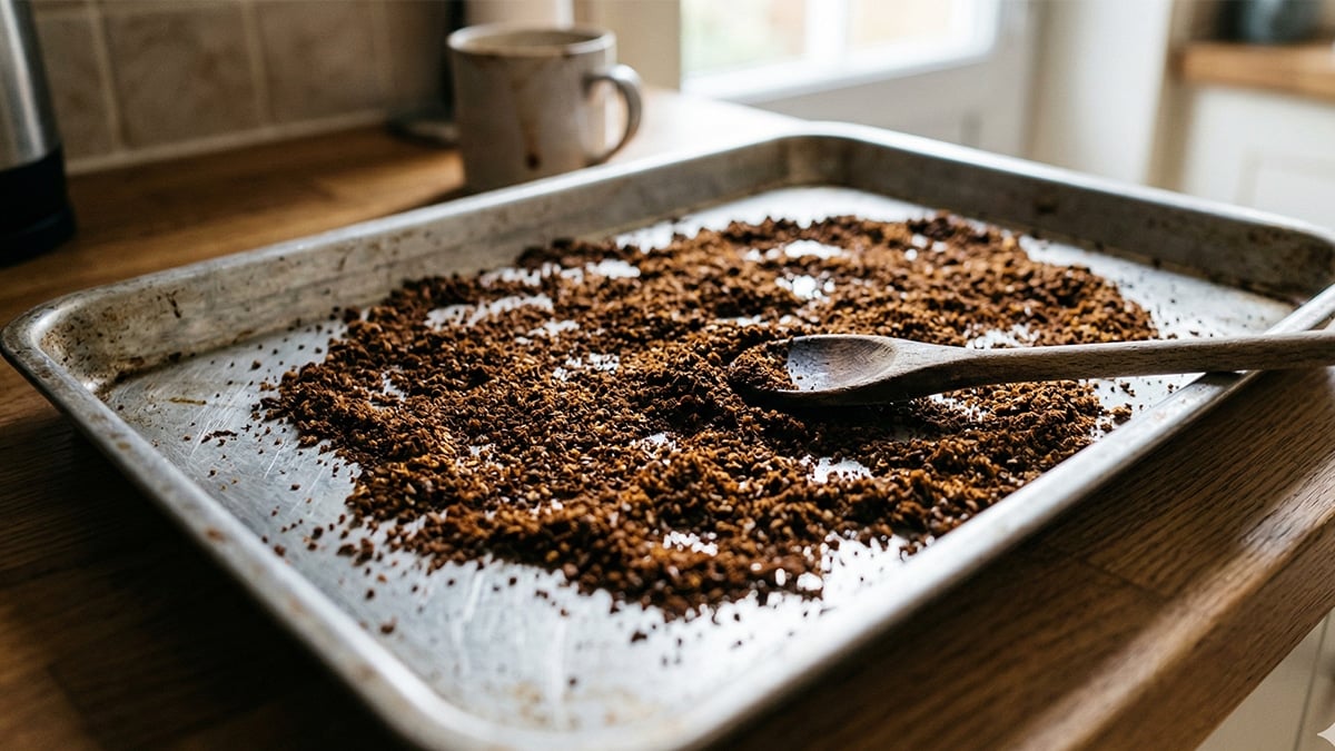 커피 찌꺼기 건조 커피 찌꺼기 건조