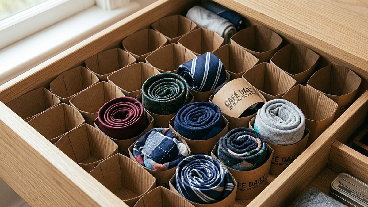 컵홀더를 활용한 수납