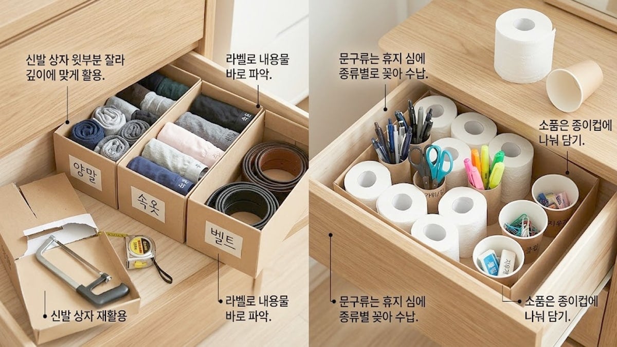 신발 상자 활용법