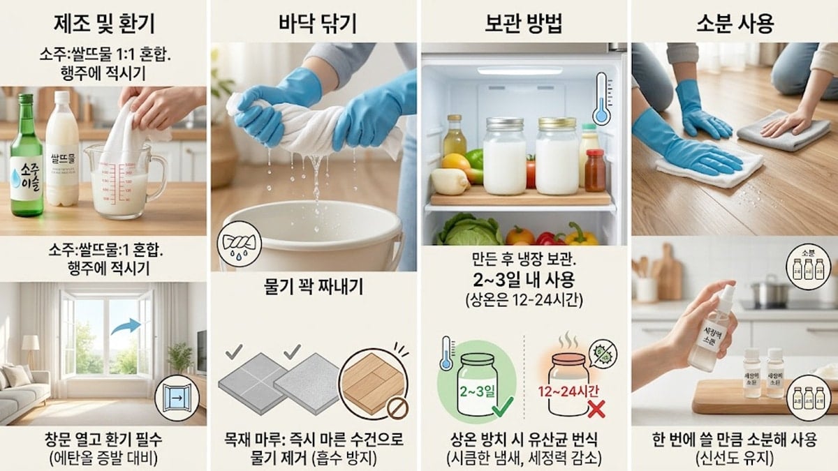 주방 바닥 기름때 제거 방법