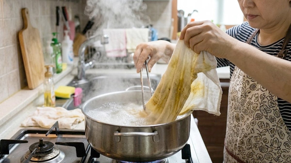 누레진 행주를 ‘이 물’에 넣어보세요…이렇게 쉬운 방법이 또 있을까 싶습니다