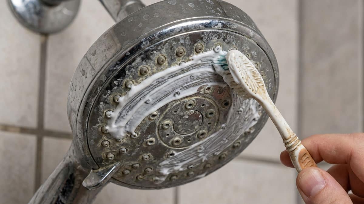 샤워기 헤드 치약