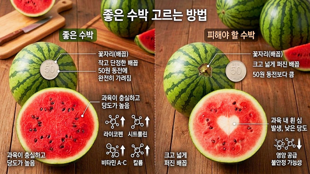 맛있는 수박 고르는 법