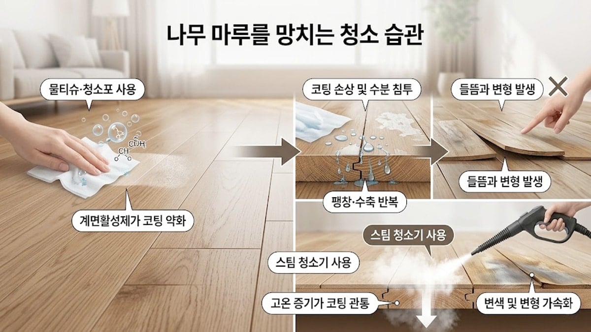 나무 마루 망치는 습관