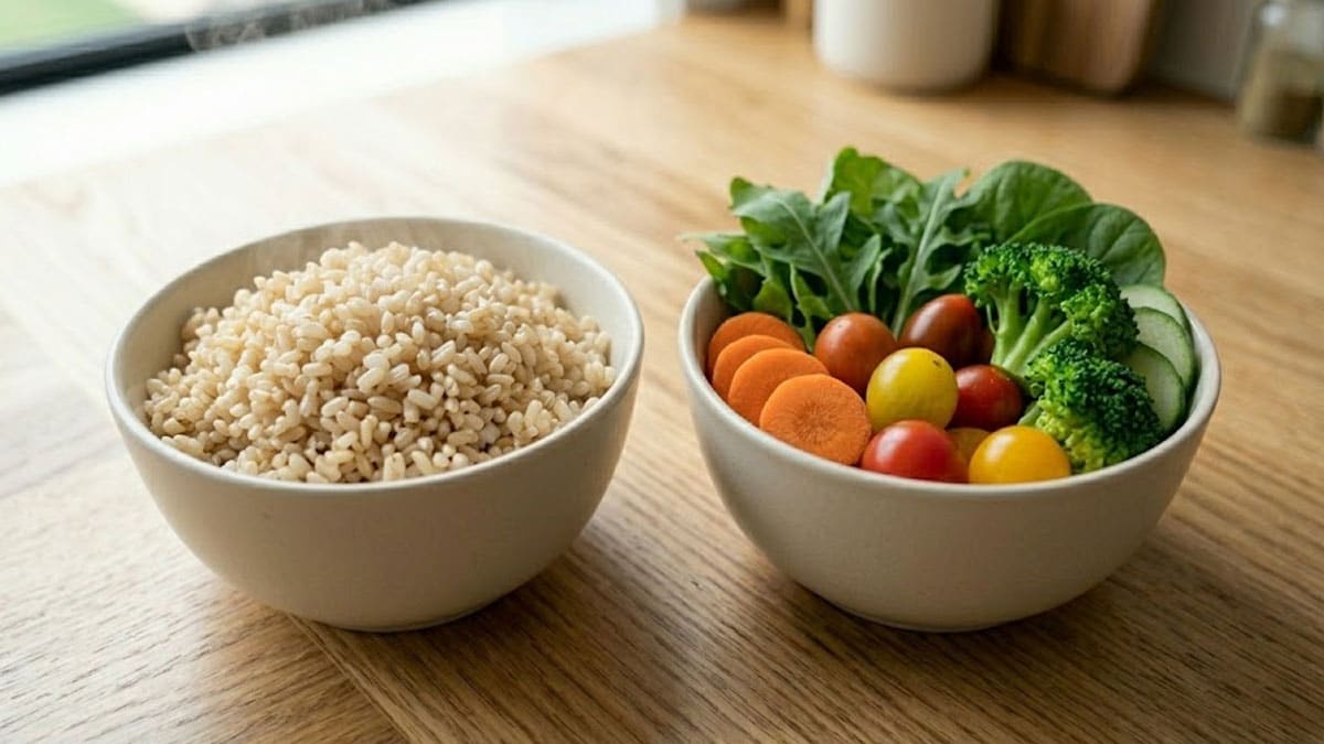 현미밥 채소 현미밥 채소