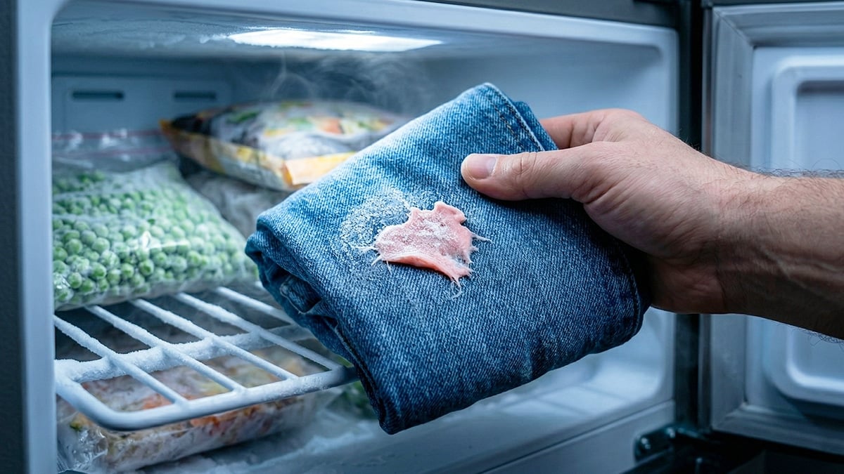 껌 붙은 옷을 냉동실에 넣어보세요…한번 알면 평생 써먹습니다