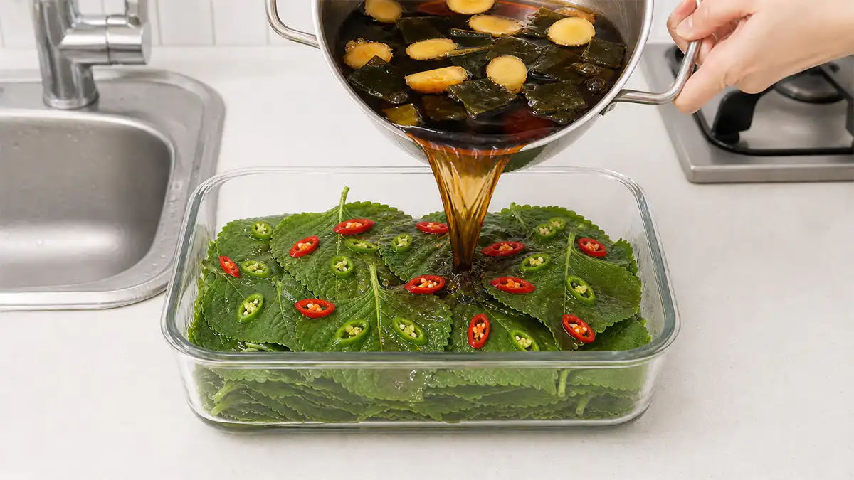 “깻잎장아찌 만들 때 간장 ‘이렇게’ 부어보세요”… 온 가족이 맛있다고 칭찬합니다
